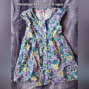 Penelope Mack Kids Dress - Purple, Yellow, Blue Floral